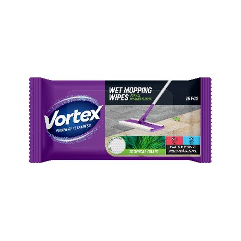 VORTEX Feuchte Bodenreinigungstücher Tropische Oase 15 Stk Bodenreinigungstücher