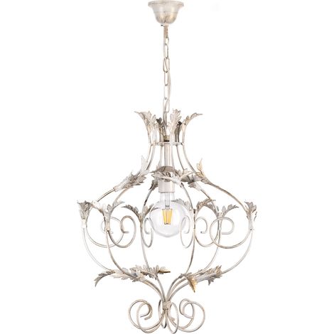 lampadario "contessa" in metallo color avorio, e27 (1/6)