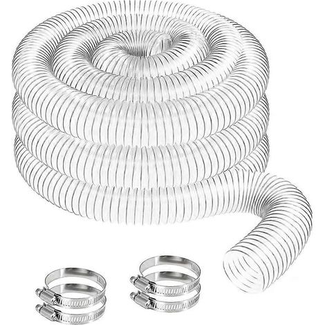 Tuyau d'aspiration de poussière transparent en PVC de 50 mm, tuyau universel pour aspirateurs d'atelier et pompes de bassin (1/5)