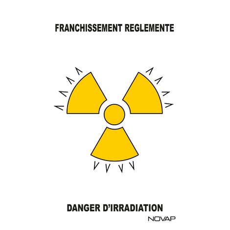 Panneau Danger de zone franchissement réglementé.... - Rigide 330x200mm - 4161464