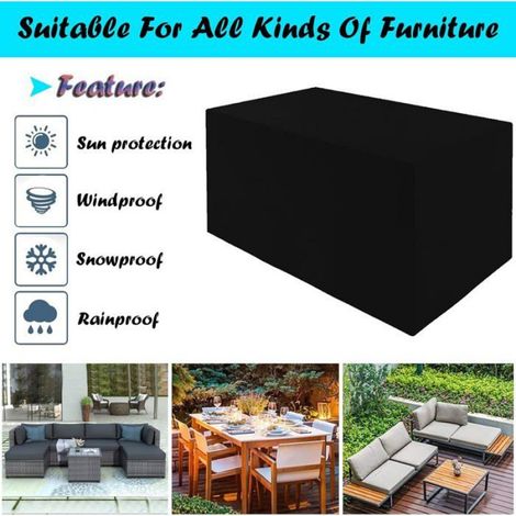 Housse de protection mobilier jardin - - Imperméable - Respirante - 152x104x71 cm (1/4)
