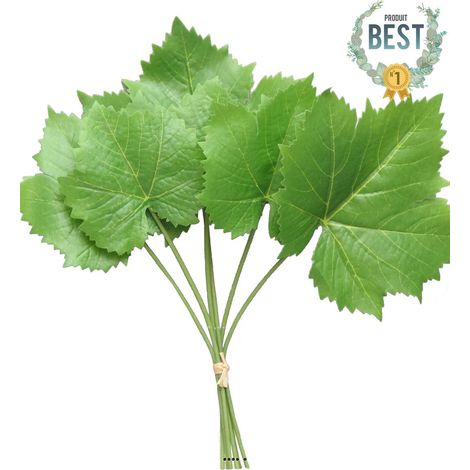 Feuilles d'erable artificielles Vertes X 6 pcs H 31 cm par LOT - BEST (1/3)