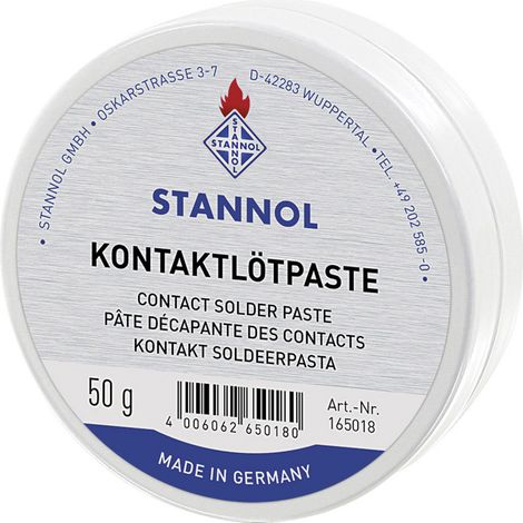 Stannol 165018 Lötpaste Inhalt 50 g F-SW 26