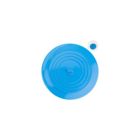 Bouchon de vidange en silicone, 15 cm de diamètre, pour baignoire, douche et évier de cuisine, amovible, anti-fuites, pour trous de vidange jusqu'à 120 mm, bleu - Crezuo (1/4)