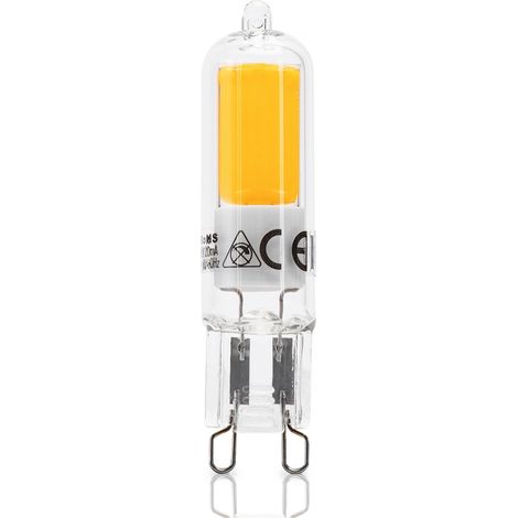 Lampadina Led G9 a Capsula 2,2W COB in vetro trasparente Bianco caldo 3000K Aigostar