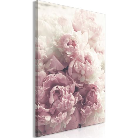 Tableau Pivoines Délicates (1 Partie) Vertical - 40 x 60 cm (1/3)