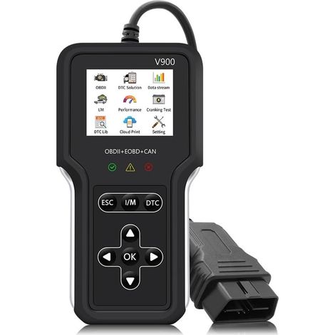 Vérifier le système moteur OBD2 obd II eobd scanner testeur de batterie TOLES des tour V900 Code d'état