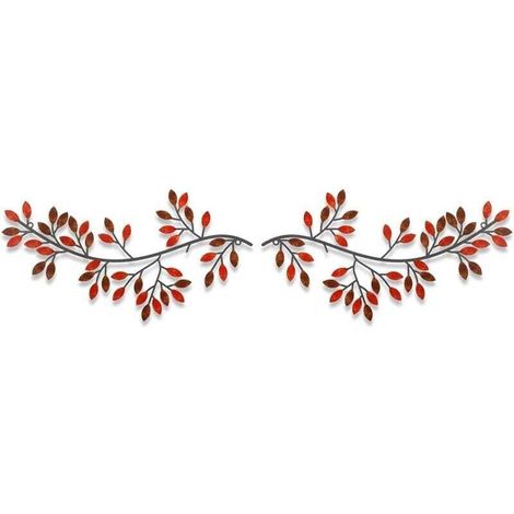 Bardusch-feuilles decoration murale metal, (2Pack) decoration murale decoration anniversaire décoration decoration chambre mariage accessoires intérieure salon maison tableau decoration murale salon ( (1/4)