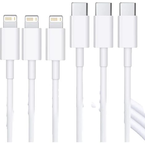 Lightning-Kabel, MFi-zertifiziert, Schnellladung, 1m, 3Stück (1/2)