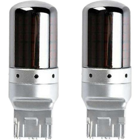 Lot de 2 ampoules LED ambrées chromées 7440 T20 144SMD pour clignotants (1/5)