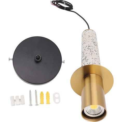 Lustre suspendu en pierre marbre blanc E27 E26 LED, lampe suspendue pour bar 85-265V (1/5)