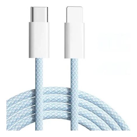 Câble tressé couleur macaron charge rapide PD 20W compatible iPhone 13 / iPad / Huawei (1/5)