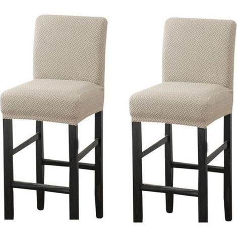 RéUtilisable Pub Comptoir Tabouret Chaise Couvre Housse Stretch Amovible Lavable Salle à Manger Chaise Couvre pour Cuisine Kaki (1/4)