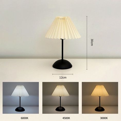 Lampada da comodino nordica, moderna lampada da scrivania per camera da letto e soggiorno, spina standard europea (luce tricolore) (1/4)