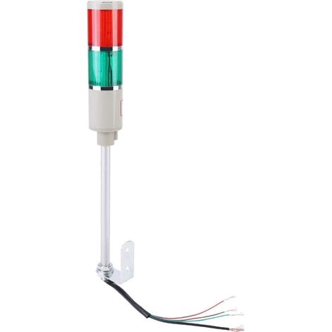 Rouge/Vert LED Voyant d'Avertissement LED Tour Ronde Lumière Équipement D'Urgence Éclairage Ampoule Balise Lampe AC220V (1/5)
