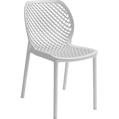 Sedia Bica Aria in Polipropilene Bianco