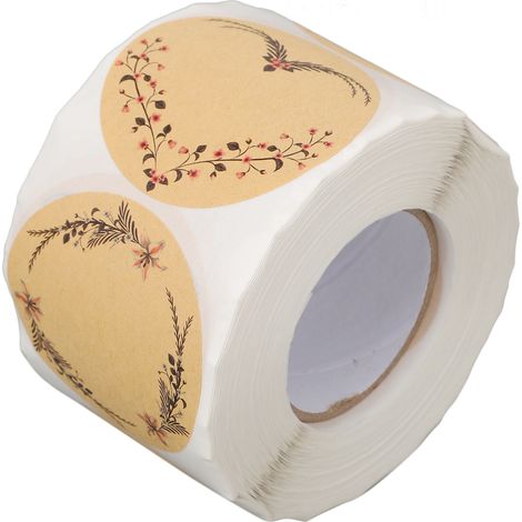 500 étiquettes autocollantes rondes en papier kraft pour la création de boîtes cadeaux de parfums et le rangement de flacons. (1/5)