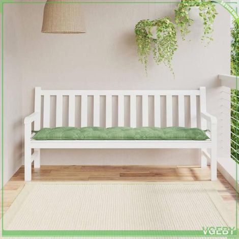 361637 Coussin de banc de jardin motif de feuilles 180x50x7 cm (1/5)