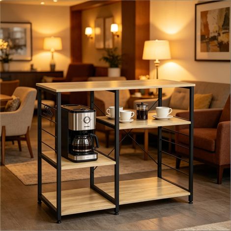 Étagère de rangement dans le couloir, Unité d'étagères de rangement pour cuisine, Étagère de rangement autoportante