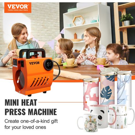 Presse à Chaud pour Tasses 320 W Presse pour l'Impression de Tasse 33-44 cL 8,2-8,7 cm de Diamètre Machine de Sublimation 40-210 ℃…