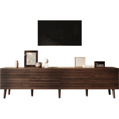 CHICFURN Mobile TV 180x40x46 cm in MDF noce, 4 ante, per TV fino a 75 პოლlici (1/5)