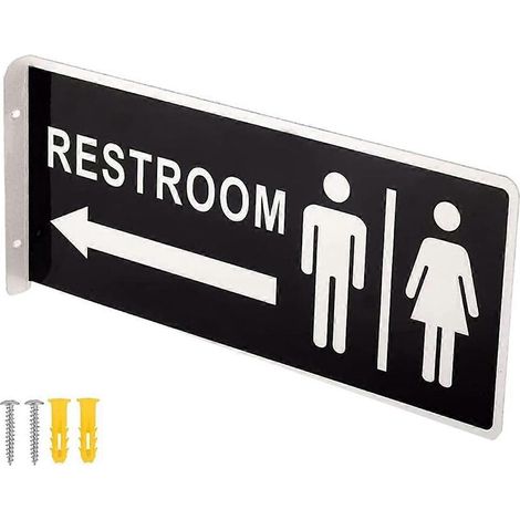 Panneaux de toilettes pour entreprises - Toilettes hommes et femmes - Unisexe (1/5)