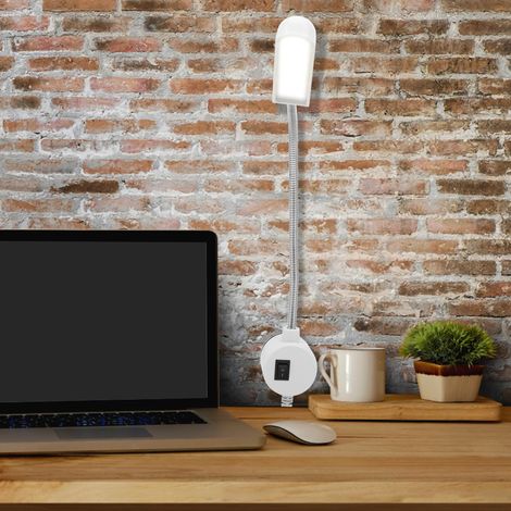 Lampe de bureau/maison à LED tactile pour machine à coudre/tatouage, col de cygne, avec interrupteur magnétique et base magnétique (prise 90-265VEU). (1/5)