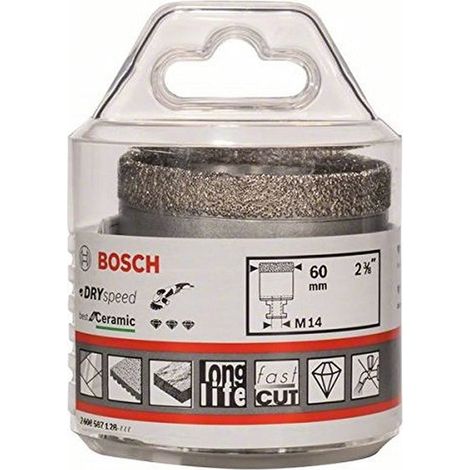 Bosch Professional 1x Fresa Diamantata Best for Ceramic Dry Speed, Foratura a Secco della Ceramica Dura, Ø 60 x 35 mm, Accessorio Smerigliatrice Angolare