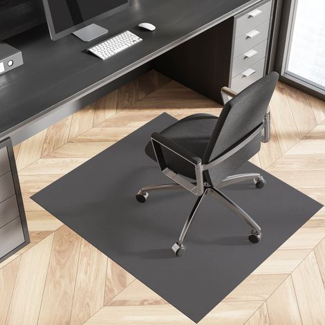 Tapis de protection des sols avec bord biseauté Kleopatra Gris foncé Rond 90 cm (1/5)