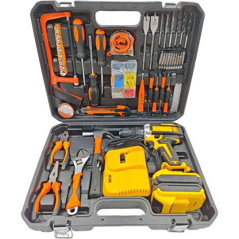 Perceuse Visseuse Sans Fil 21V, Perceuse Électrique 2 Vitesses avec 2 Batteries Lithium et Chargeur, Tournevis Électrique Multifonction pour Bricolage
