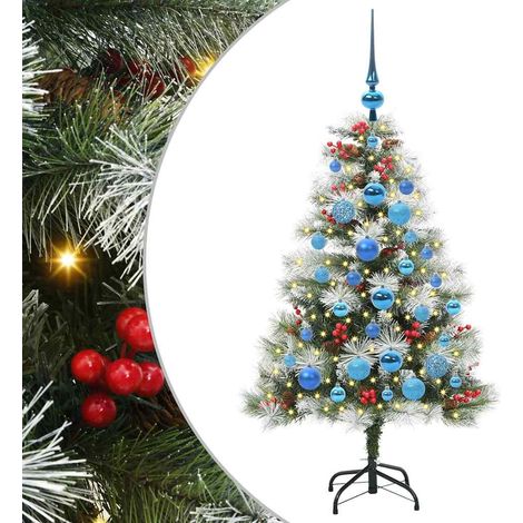 Künstlicher Weihnachtsbaum Grün und Weiß 120 cm vidaXL