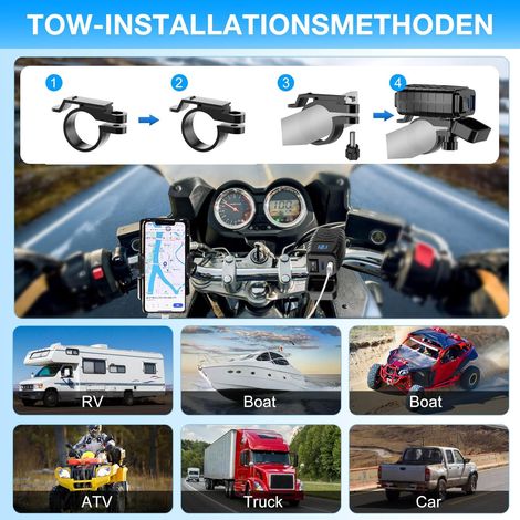 Presa USB impermeabile da 12 V per moto, tipo C e caricabatterie USB con interruttore on/off e voltmetro a LED, presa USB-C a ricarica rapida SAE-USB 3.0 per camper da 12 V a 24 V (tipo C + USB-A) (1/4)