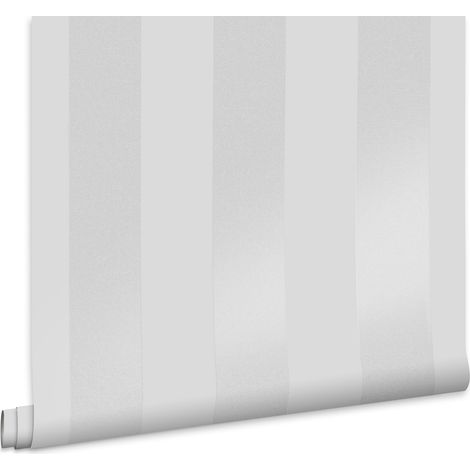 Laura Ashley Lille Pearlescent Streifen Silber Vliestapete - 10mx52cm