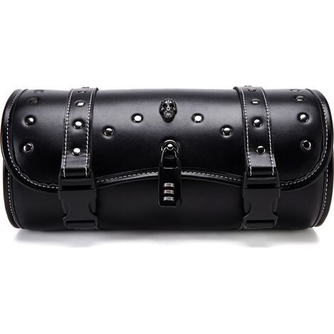 Bolsa antirrobo de estilo retro punk para motocicleta, de piel sintética PU, ideal para motos y bicicletas eléctricas, perfecta para paseos al aire libre. (1/3)