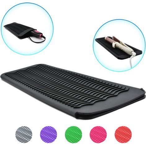 Étui de voyage en silicone résistant à la chaleur pour fer à friser, lisseur à cheveux et outils de coiffure
