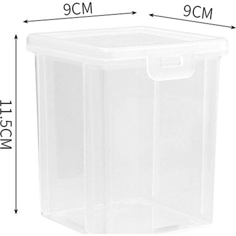 Boîte De Rangement Étanche Pour Aliments - Transparente - En Plastique - Pour Farine Sucre Céréales - 1 Pièce (1/2)