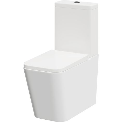 Darnley Square Close Coupled Toilet with Soft Close Toilet Seat (1/5)