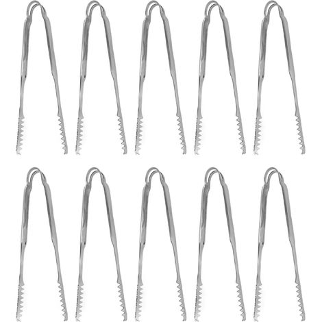 10 Eiszangen aus Edelstahl – Ideal für Küche, Grillen und Partys – 22,8 cm – Fester Griff und einfache Reinigung (1/5)