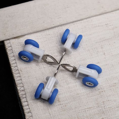 Gardinenschiene mit herzförmiger Öffnung und Rollen für Wohnzimmergardinen, gerade Schiene, 15 mm Rollendurchmesser, geräuscharmer Betrieb (20 Stück). (1/5)