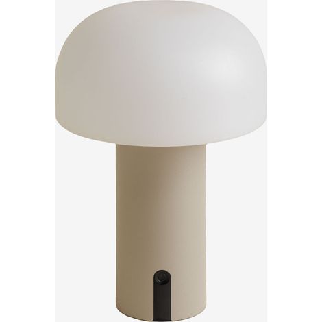 SKLUM Kabellose LED-Tischlampe für den Außenbereich aus Polyethylen und Eisen Jadzia Beige Tapioca (1/5)