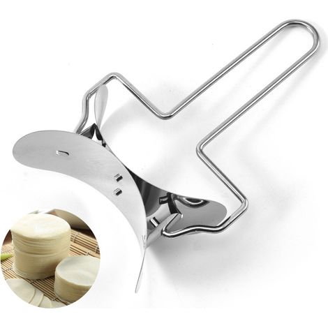 2 moules à découper les pâtes à raviolis en acier inoxydable, moule rond en forme de tambour, équipement pour la fabrication de wontons à faire soi-même (1/3)