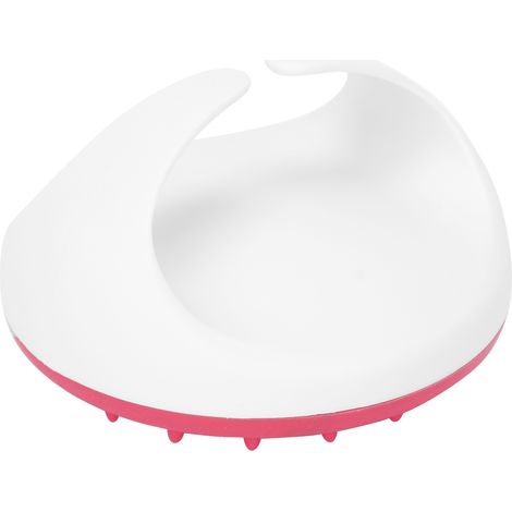Brosse de bain/douche en silicone souple pour massage des méridiens, cheveux et cuir chevelu, pour les bras, la taille et les jambes, rose rouge (1/5)