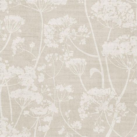 Grandeco Neutral Wallpaper Cow Parsley Paste the Wall Scrubbable Beige Bedroom (1/4)
