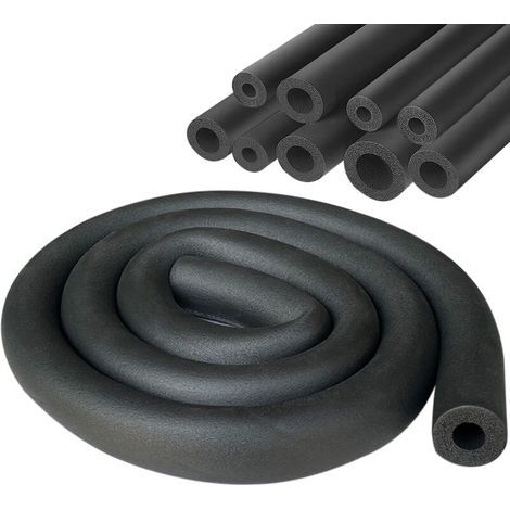 Isolierung für Heizungsrohre, Ø 19 mm, 1,8 m, für Heizung und Klimaanlage (schwarz, 19 mm) (1/4)