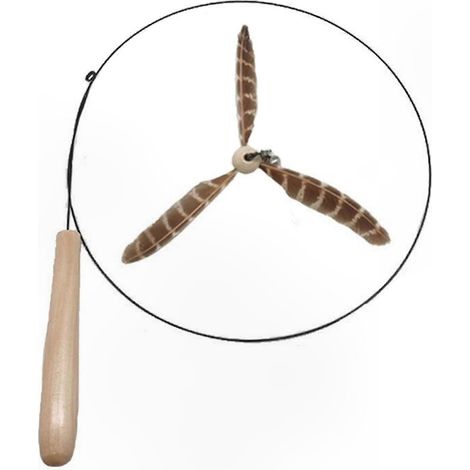 Kätzchen-Federstab-Jagdspielzeug, interaktiver Spielstab für kleine Katzen, Unterhaltung gegen Langeweile, Geschenk, Spaß für Katzen, natürliches Stimulationsaccessoire. (1/4)