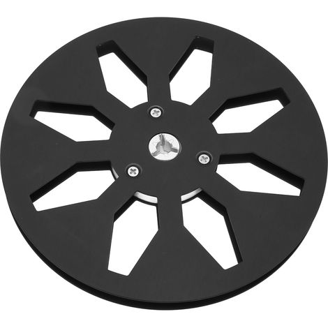 Bobine de bande magnétique vide 1/4" (7 pouces) en alliage d'aluminium, ouverture universelle à 8 trous, pièce de machine, bobine de bande sonore vide noire (1/5)