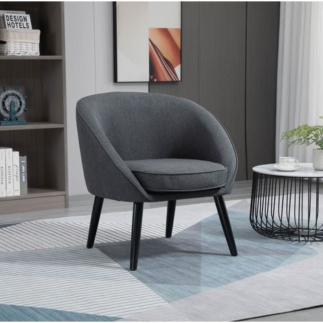 Poltrona moderna imbottita in poliestere 71x65x75 cm OKMYHOME (1/4)