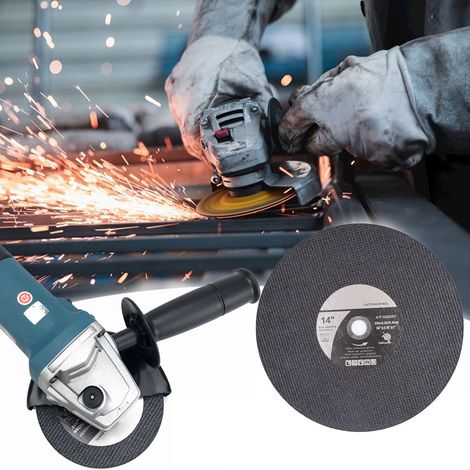 Disque abrasif de 355 mm de diamètre extérieur et 25,4 mm de diamètre intérieur pour meuleuse d'angle, disque de polissage pour métaux et acier inoxydable (1/5)