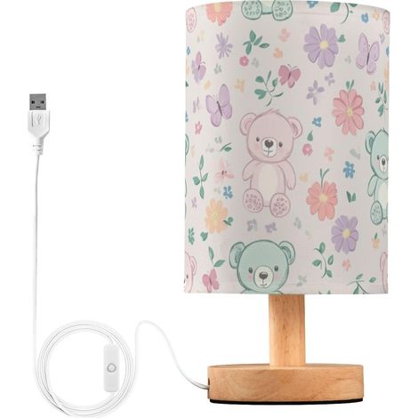 Kcldeci Lampe de chevet en forme papillon pour chambre à coucher (1/5)