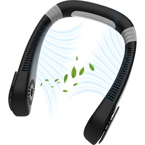 Ventilateur de cou portable pour le sport, avec batterie de 4000 mAh et sans pales, idéal pour les voyages, la randonnée et le sport. (1/5)